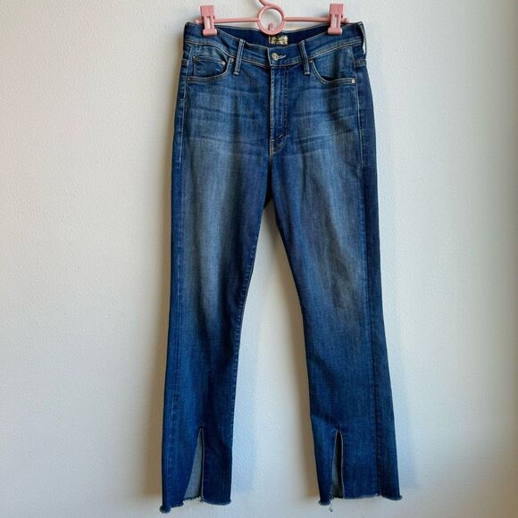Mother Denim The Insider Slit Ankle Fray Not Rough Enough Solid Wash Size 26 - Picture 1 of 10